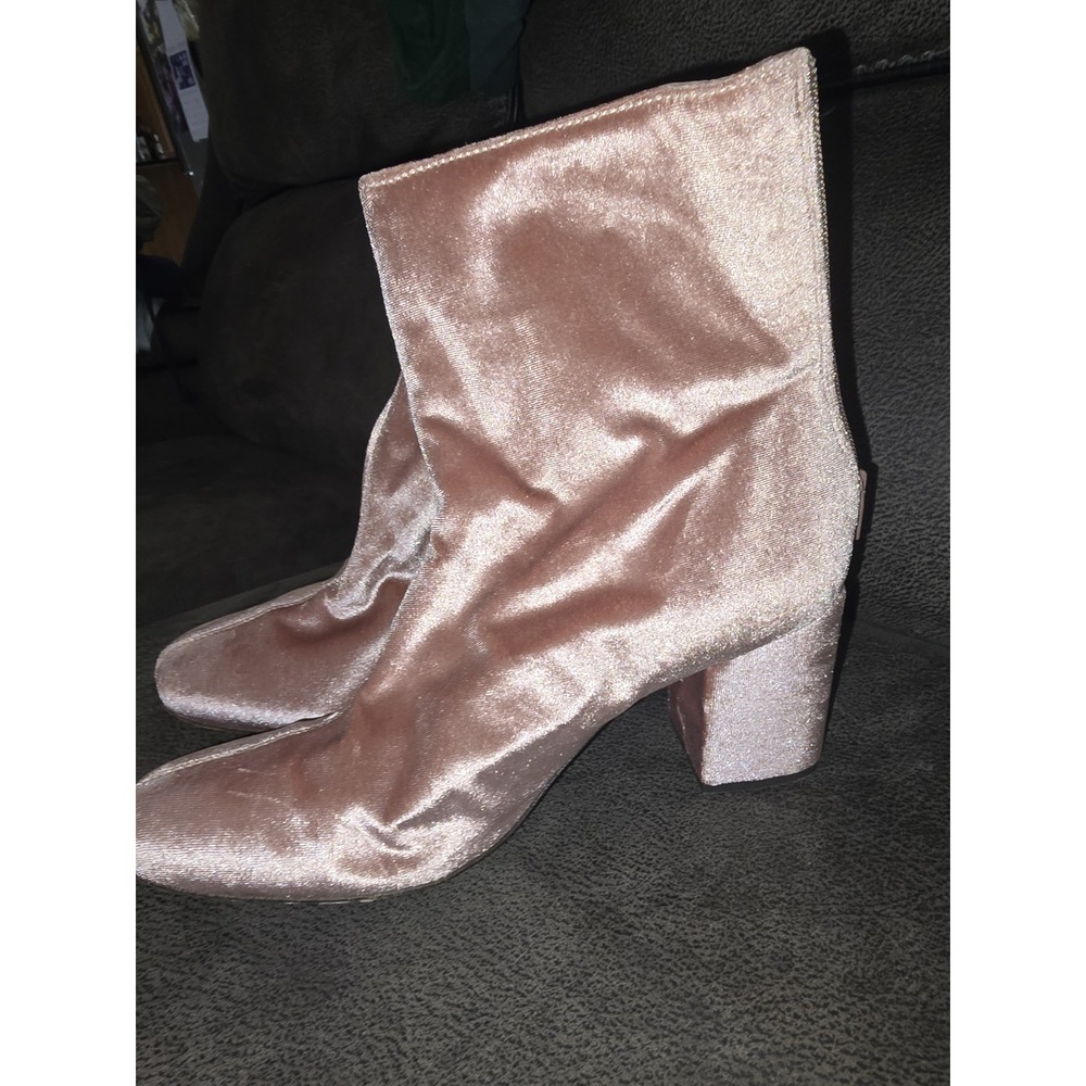 Free People Women Boots Velvet CECILE Ankle Boot Rose Pink EU41